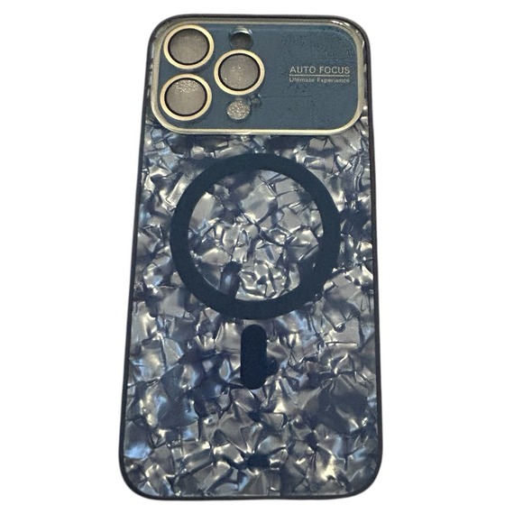 Blue iPhone 14 Pro Max Magsafe Blue Marble Design Camera Protection - Picture 1 of 2